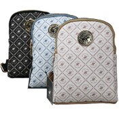 Wholesale - BHPC SLING BAG W/DBL ZIPPER COMPRT. 3-ASST BLK-BLUE-TAUPE